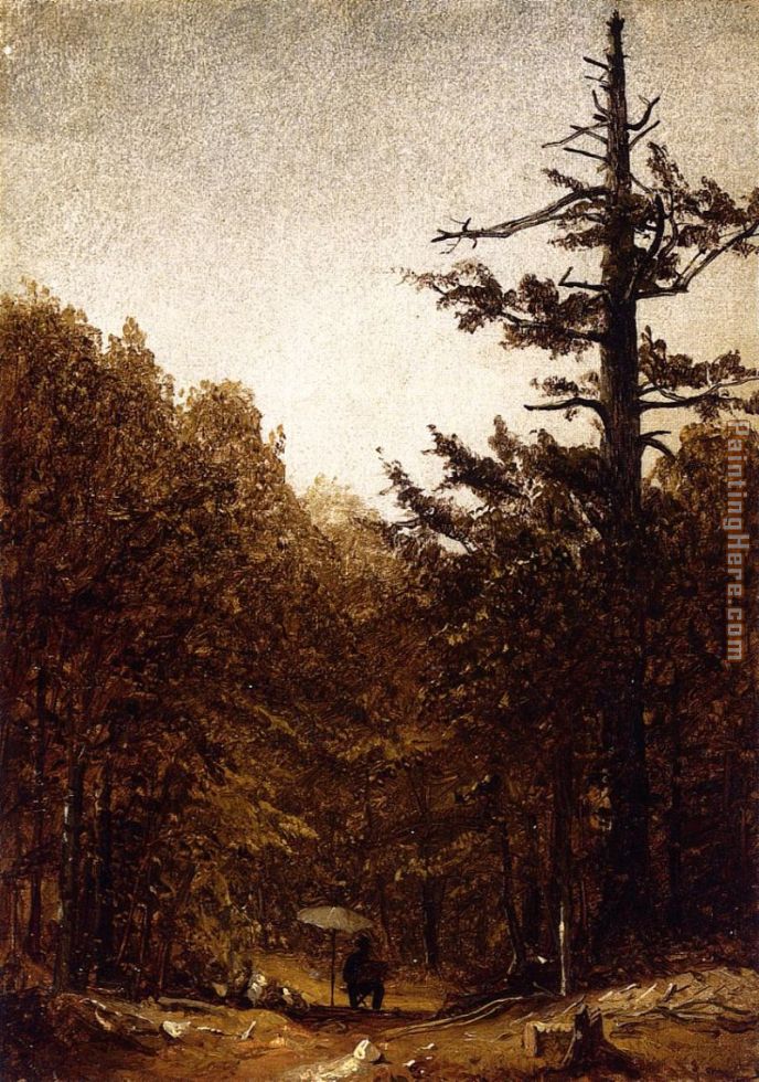 A Forest Road painting - Sanford Robinson Gifford A Forest Road art painting